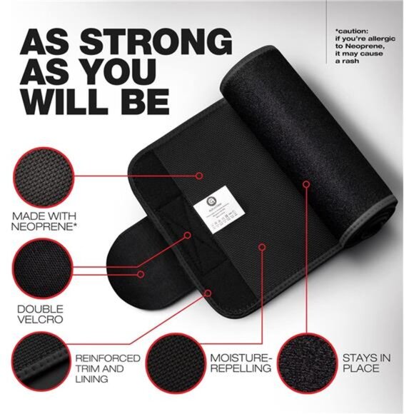 Premium Waist Trimmer & Trainer Belt for Men and Women -Sweat-Enhancing Slimming - Picture 2 of 7